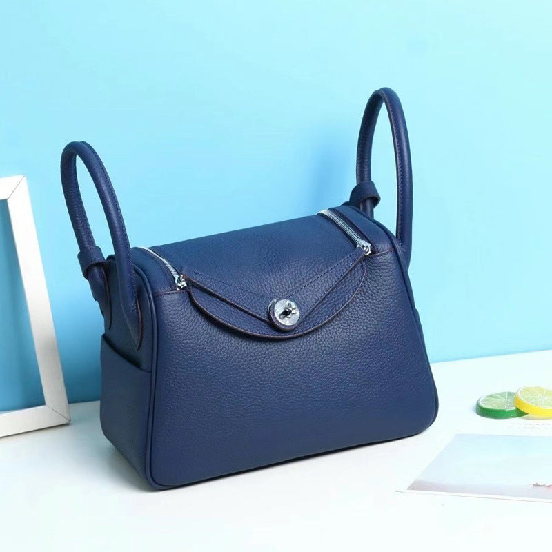 Inspired Lindi Bag Silver Hardware 16 Colors | Genuine Togo Leather Shoulder Bag
