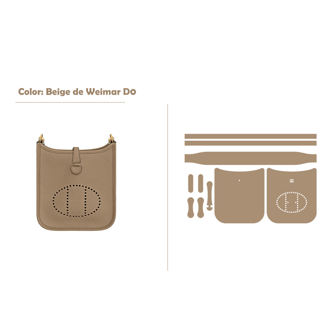 HANDSEWGIFT Full Grain Leather Mini Eveline Bag DIY Kit | Presale