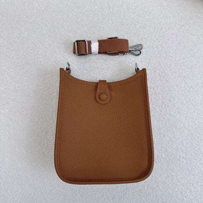 Top Grain Leather Inspired Eveline Crossbody Bag 25cm