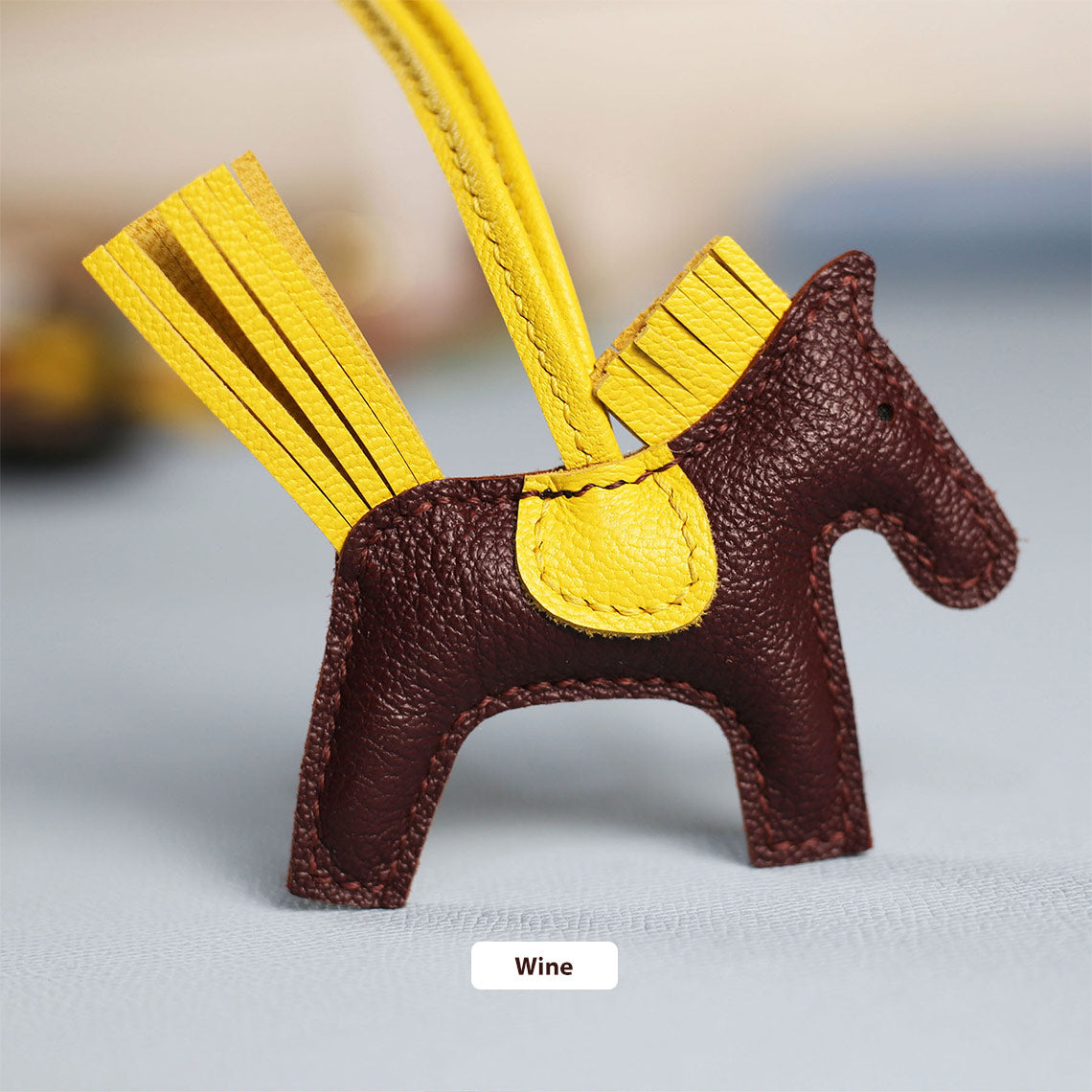 HANDSEWGIFT Horse Bag Charm Sheep Leather DIY Kit