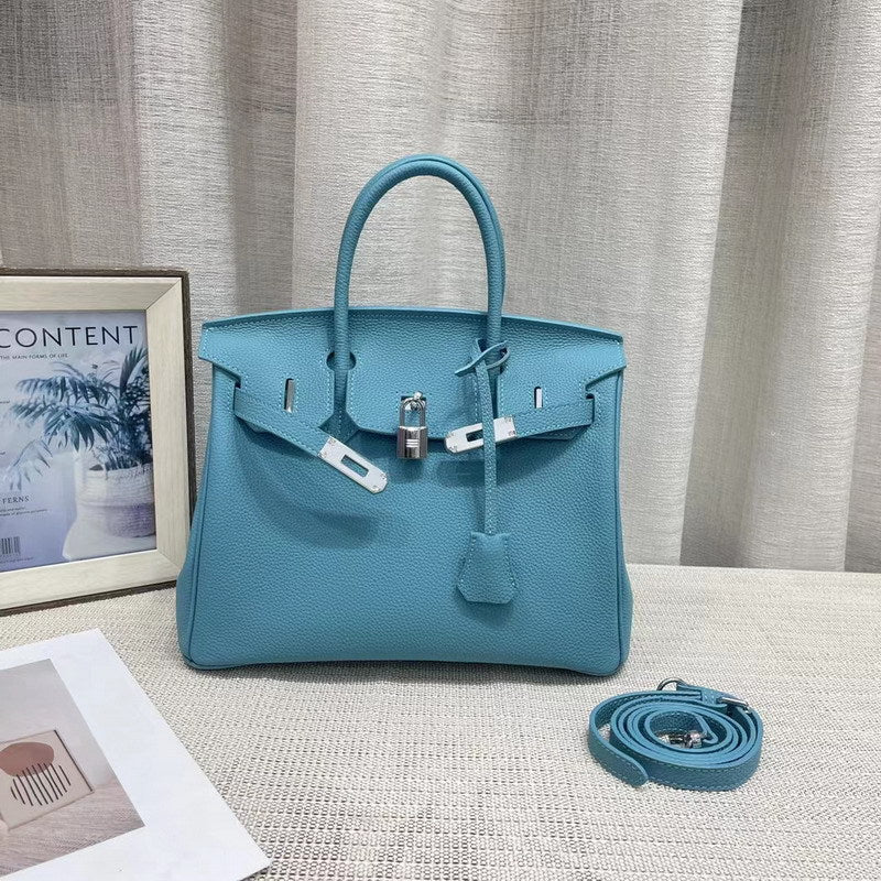 New Colors Genuine Leather Inspired Berkin Bag Silver Hardware