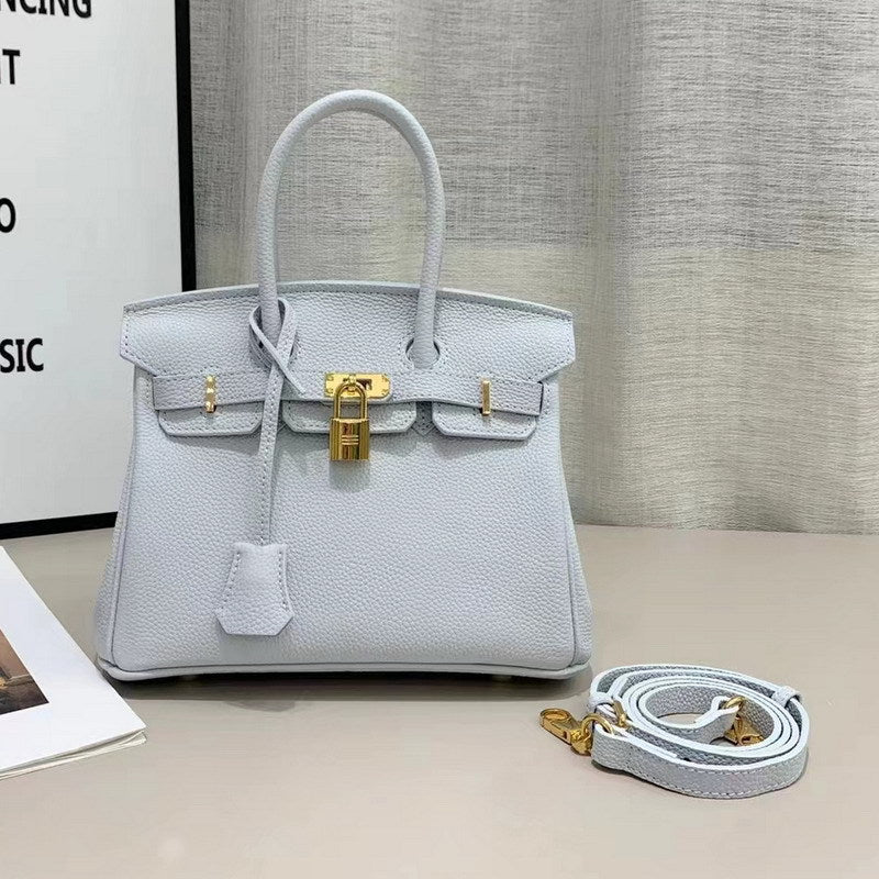 New Colors Genuine Leather Inspired Berkin Bag Silver Hardware