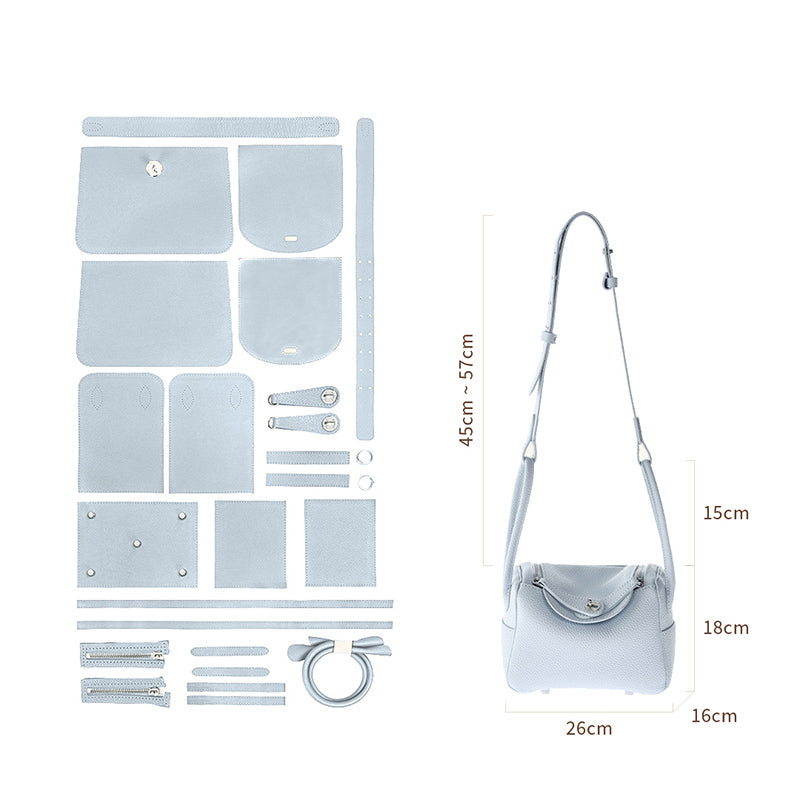 HANDSEWGIFT Top Grain Leather Lindi Handbag DIY Kit