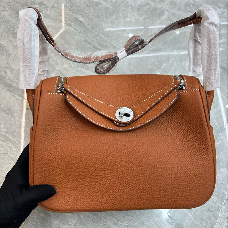 Inspired Lindi Bag Silver Hardware 16 Colors | Genuine Togo Leather Shoulder Bag