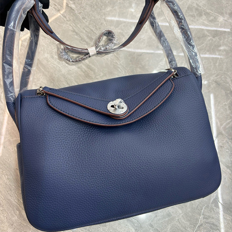 Inspired Lindi Bag Silver Hardware 16 Colors | Genuine Togo Leather Shoulder Bag