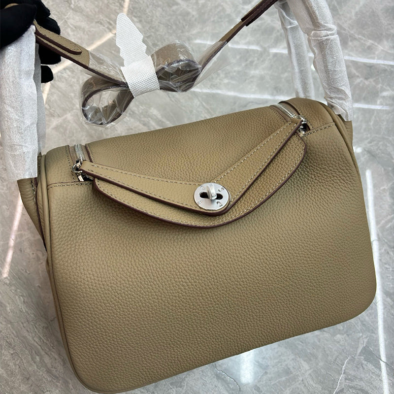 Inspired Lindi Bag Silver Hardware 16 Colors | Genuine Togo Leather Shoulder Bag