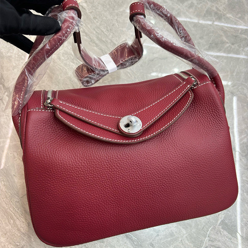Inspired Lindi Bag Silver Hardware 16 Colors | Genuine Togo Leather Shoulder Bag