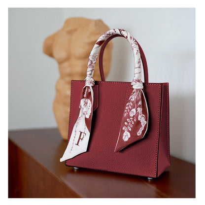 HANDSEWGIFT Top Grain Leather Mini Tote Handbag DIY Kit