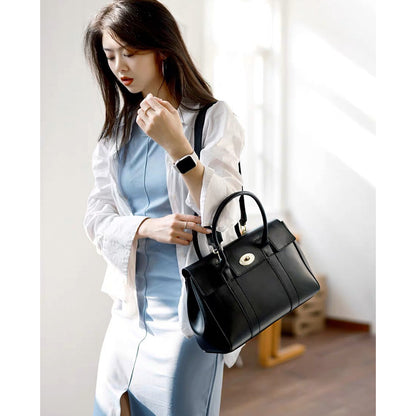 HANDSEWGIFT Leather Women Work Tote Bag DIY Kit