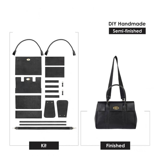 HANDSEWGIFT Leather Women Work Tote Bag DIY Kit