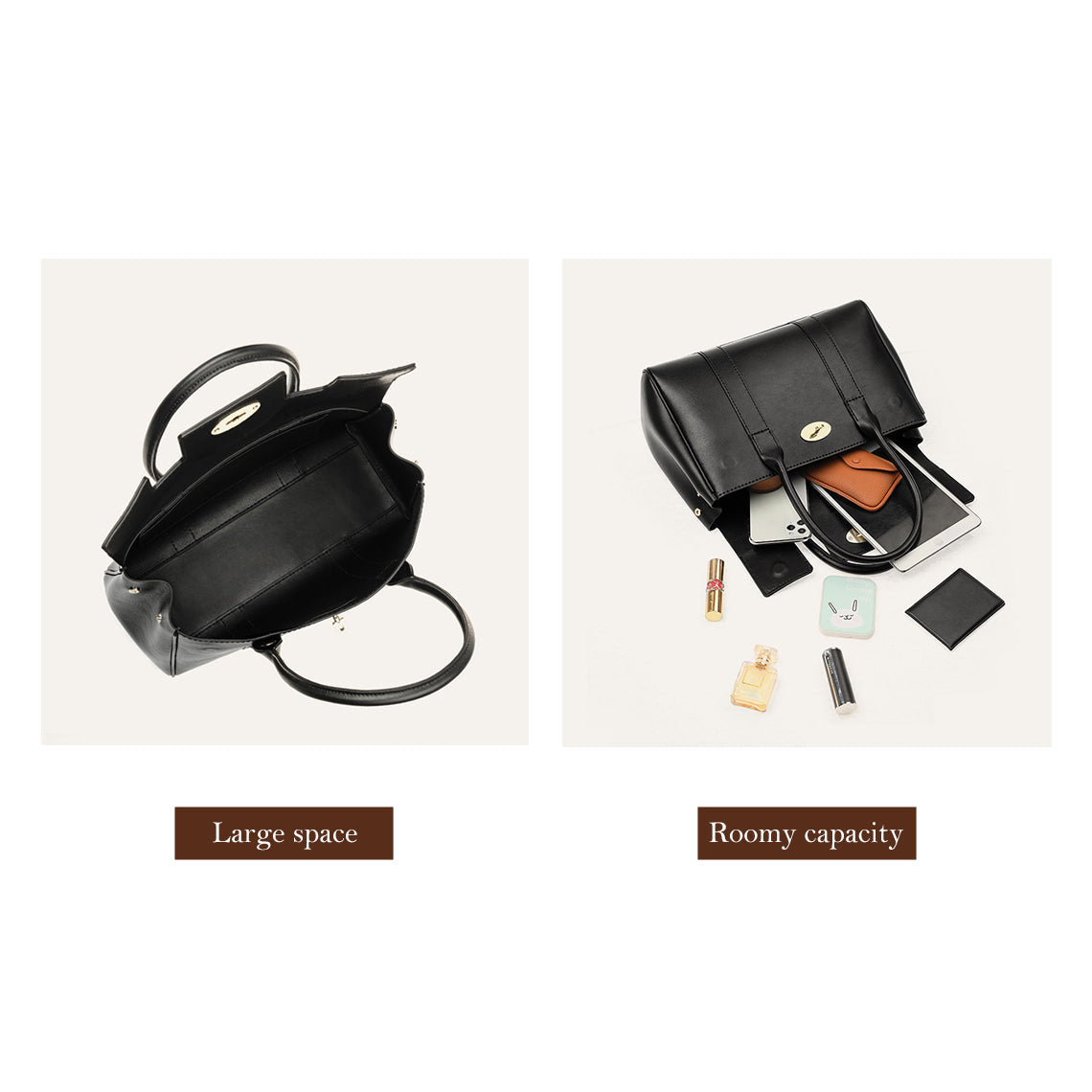 HANDSEWGIFT Leather Women Work Tote Bag DIY Kit