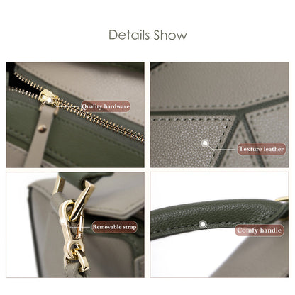 HANDSEWGIFT Leather Geometry Crossbody Bag DIY Kit