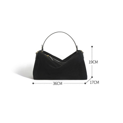 Suede Leather Women Large Capacity Weekender Bag