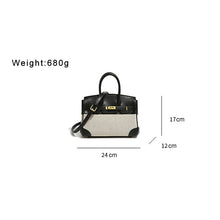 Load image into Gallery viewer, Inspired Birkin Bag Canvas &amp; Vegan Leather Handbags for Woman Sling Bag
