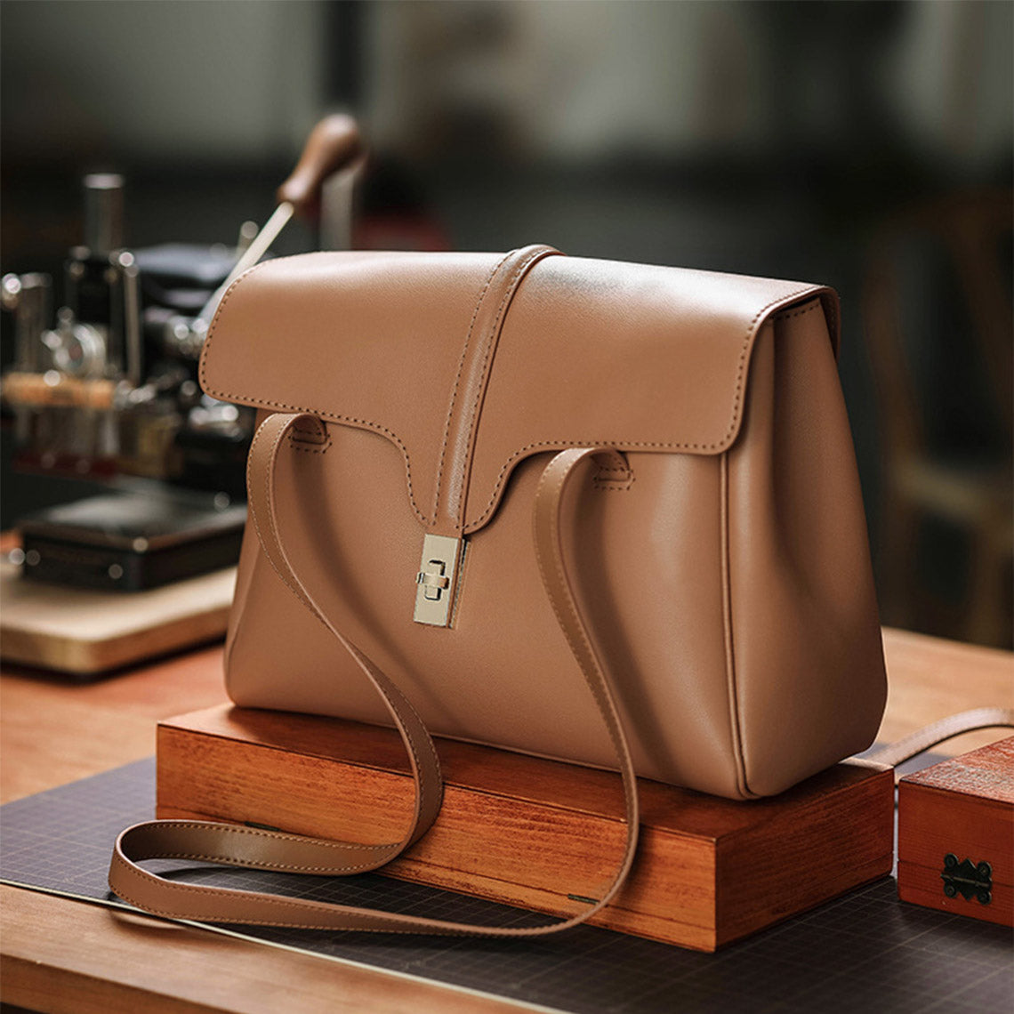 HANDSEWGIFT Leather Supple Large Tote Bag DIY Kit