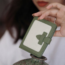 Load image into Gallery viewer, Small Leather Bifold Wallet Green | DIY Wallet Kit, Leather Purse Kit - POPSEWING™
