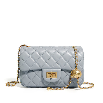 Chain Bag Texture Lamb Leather Bag Women Sling Crossbody Bag