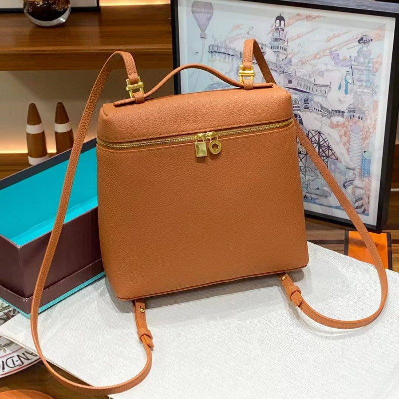 Top Grain Leather Inspired Extra Pocket Backpack LP 23.5 Bag