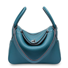 Load image into Gallery viewer, Top Grain Leather Inspired Lindy Bag Silver Hardware
