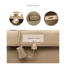 Load image into Gallery viewer, Top Grain Leather Inspired Birkin Handbag
