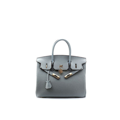 Luxury Handbag | Inspired Birkin Style Handbag in Birkin Linen Blue