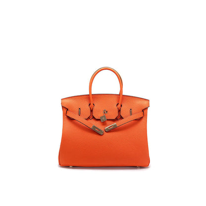 Orange Leather Bag | Luxury Handbags for Women