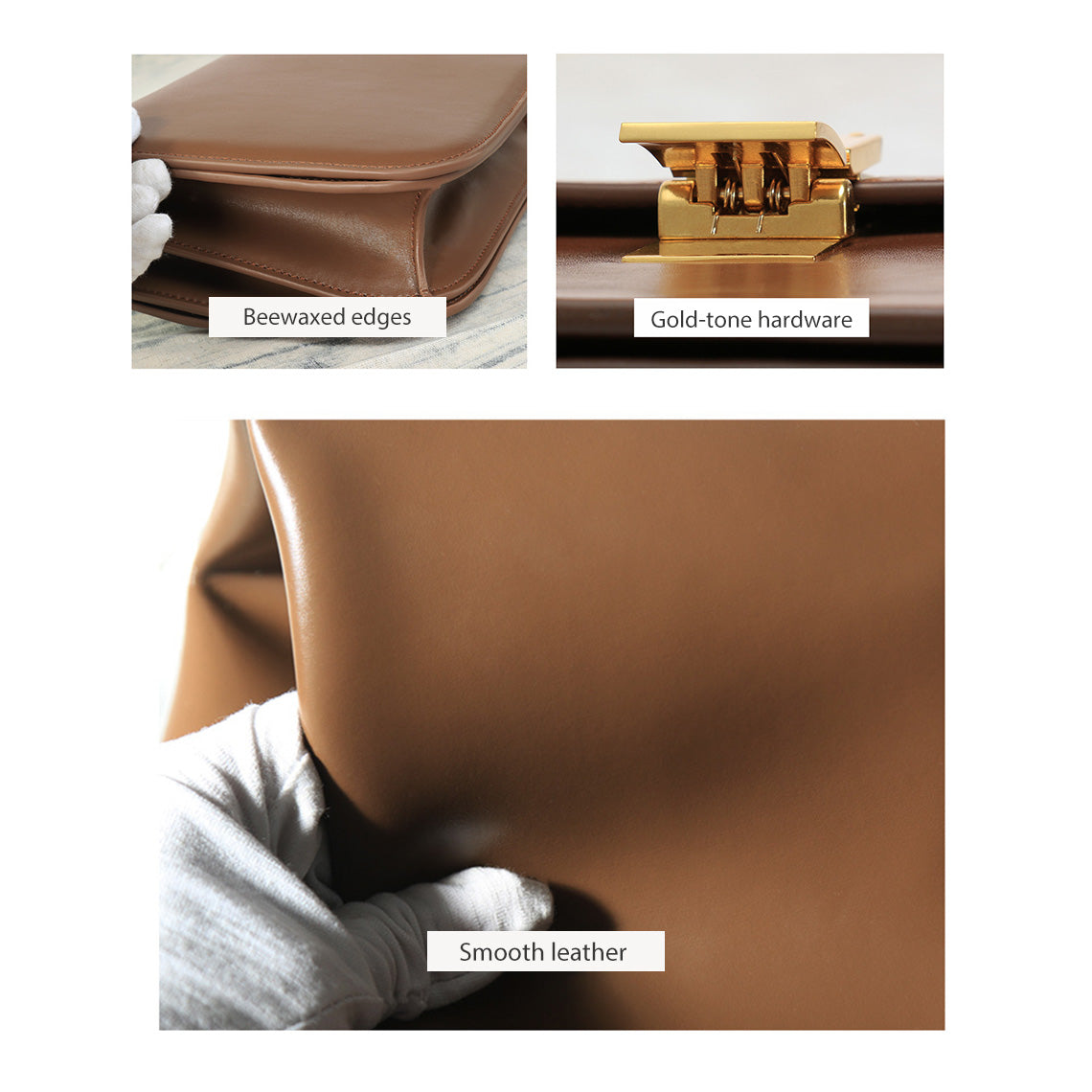 Textured Leather Inspired Tofu Box Bag