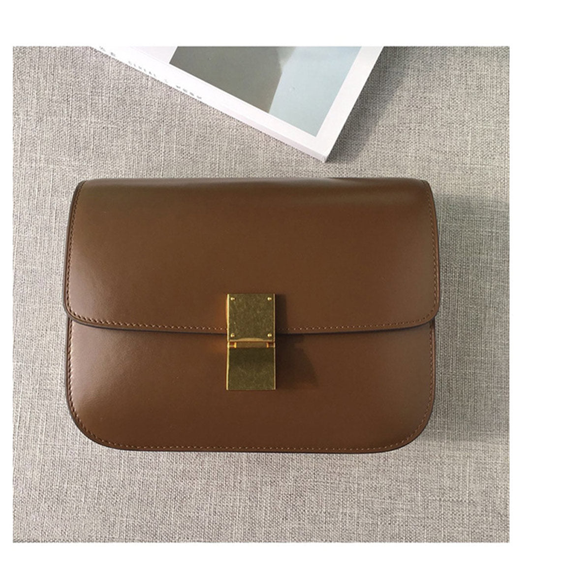 Textured Leather Inspired Tofu Box Bag