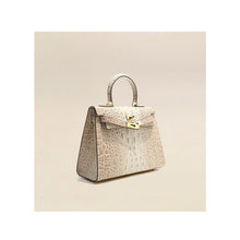 Load image into Gallery viewer, Crocodile Embossed Leather Inspired Kelly Bag
