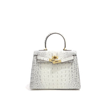 Load image into Gallery viewer, Crocodile Embossed Leather Inspired Kelly Bag
