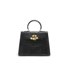 Load image into Gallery viewer, Crocodile Embossed Leather Inspired Kelly Bag
