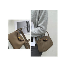 Load image into Gallery viewer, Small Leather Handbag &amp; Purse | Taupe Leather Crossbody Bag - POPSEWING™
