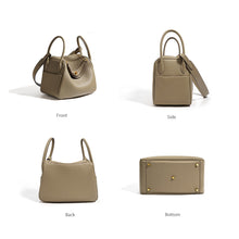Load image into Gallery viewer, Taupe Leather Handbag | Top Handles Handbag for Women - POPSEWING™
