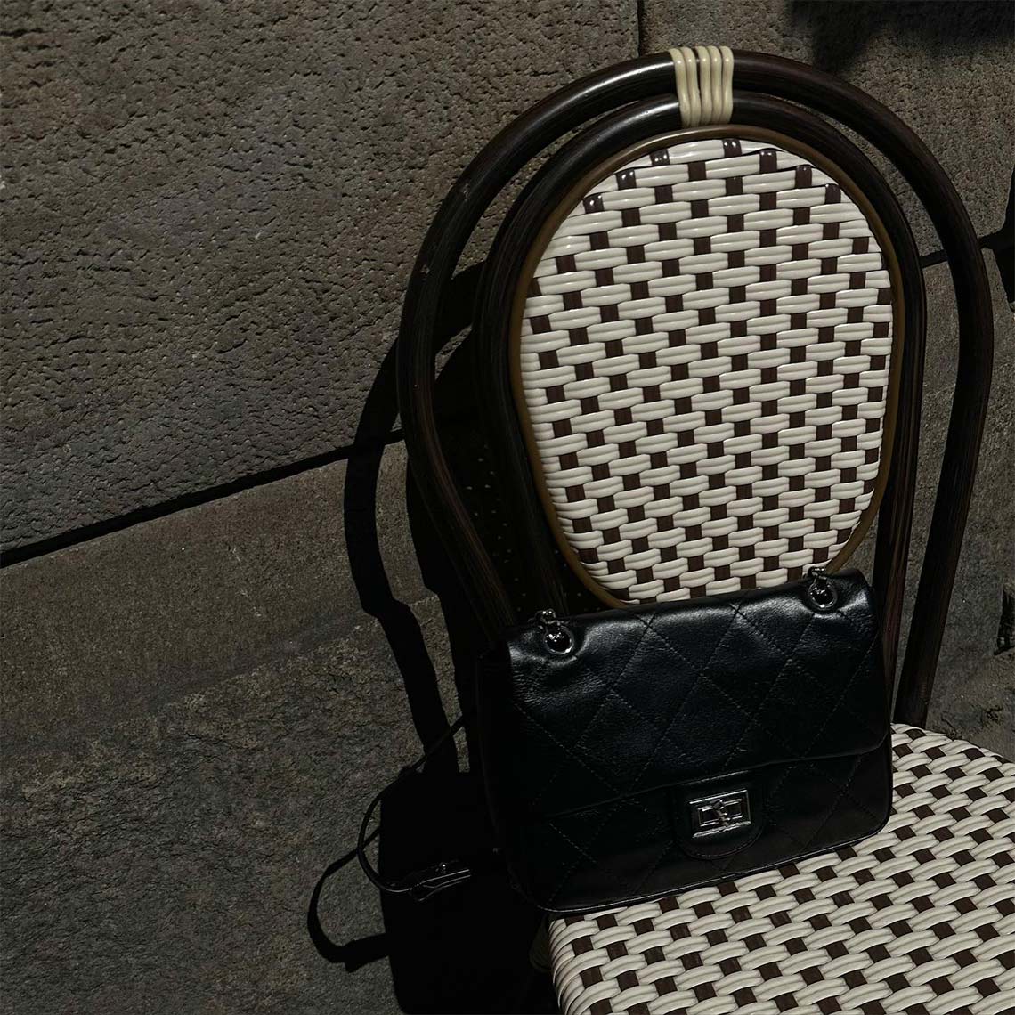 Top Grain Leather Quilted Chain Bag