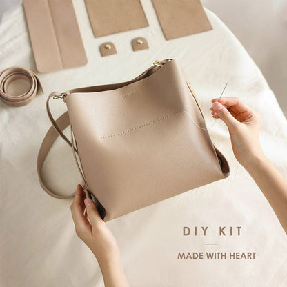 HANDSEWGIFT Leather Fashion Bucket Bag DIY Kit