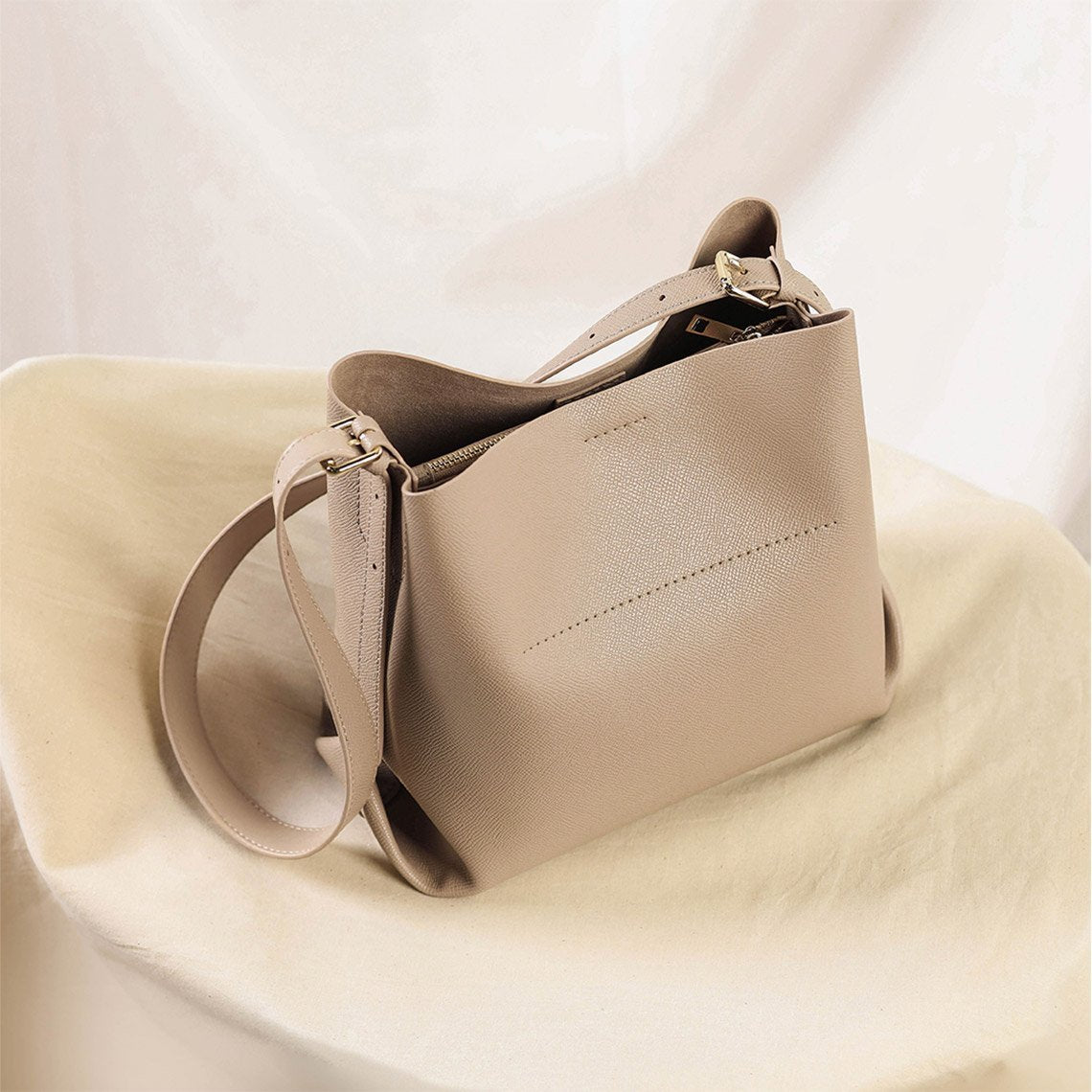 HANDSEWGIFT Leather Fashion Bucket Bag DIY Kit