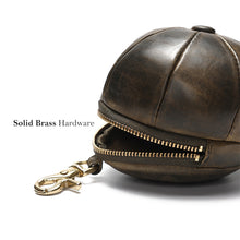 画像をギャラリービューアに読み込む, Vegetable Tanned Leather Baseball Cap Purse | AirPods Holder
