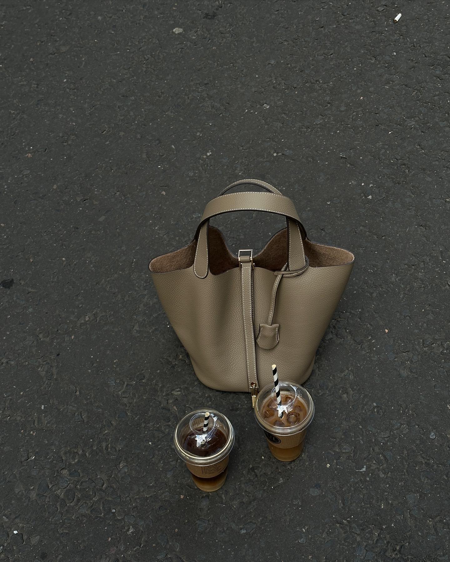 Top Grain Leather Inspired Pictin Handbag