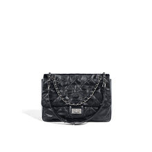 Load image into Gallery viewer, Chain Shoulder Bag | Black Quilted Leather Shoulder Bag - POPSEWING™
