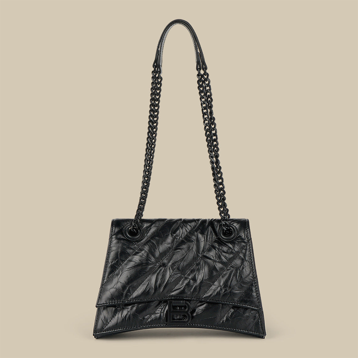Inspired Designer Shoulder Bag | Black Leather Chain Shoulder Bag Crossbody Bag - POPSEWING™
