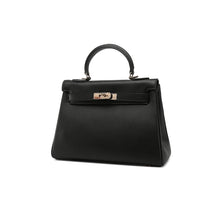 Load image into Gallery viewer, Designer Luxury Handbag | Black Leather Handbag - POPSEWING™
