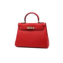 Load image into Gallery viewer, Designer Luxury Handbag | Red Leather Handbag - POPSEWING™
