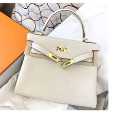Load image into Gallery viewer, Designer Luxury Handbag | Inspired Kelly in White - POPSEWING™
