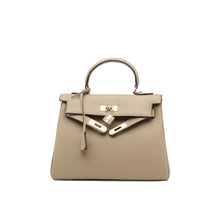 Load image into Gallery viewer, Designer Kelly Handbags | Beige Color Leather Handbag for Women - POPSEWING™
