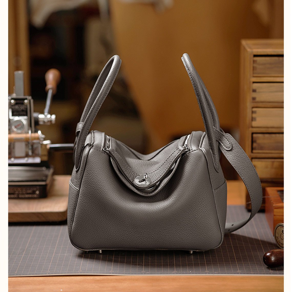 HANDSEWGIFT Top Grain Leather Lindi Handbag DIY Kit