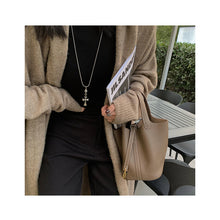画像をギャラリービューアに読み込む, Taupe Leather Tote Handbag | Replica Inspired Picotin Lock Handbag - POPSEWING™
