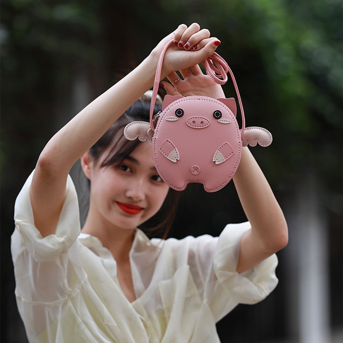 HANDSEWGIFT Leather Crossing Flying Pig Bag DIY Kit