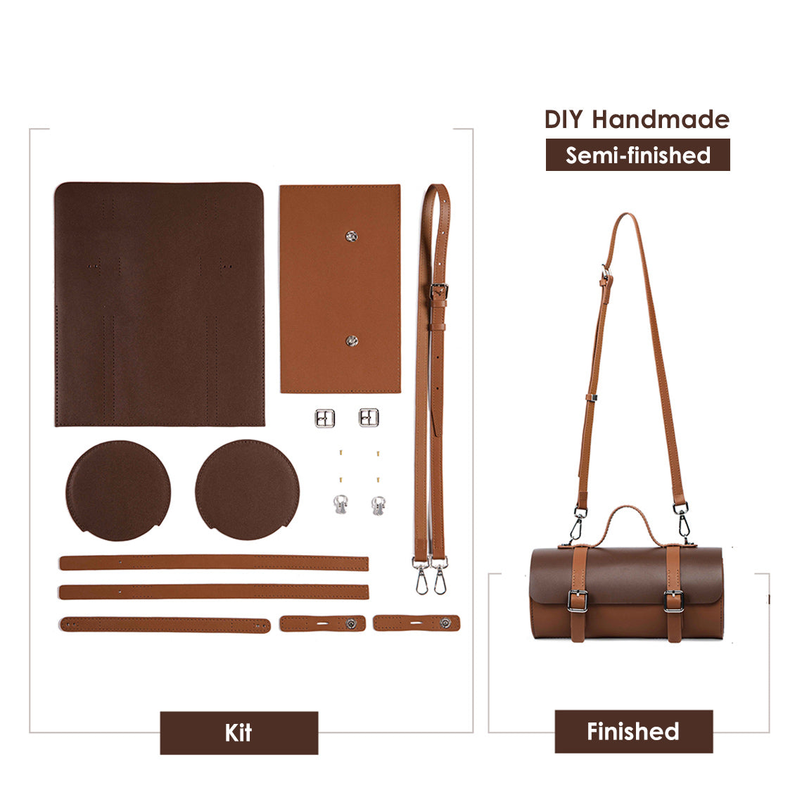 Round Satchel Top Handle Bag DIY Kit