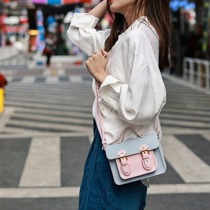 HANDSEWGIFT Leather Small Satchel Bag DIY Kit